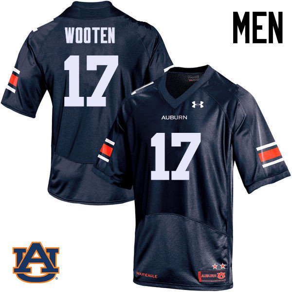 Men Auburn Tigers #17 Chandler Wooten College Football Jerseys Sale-Navy